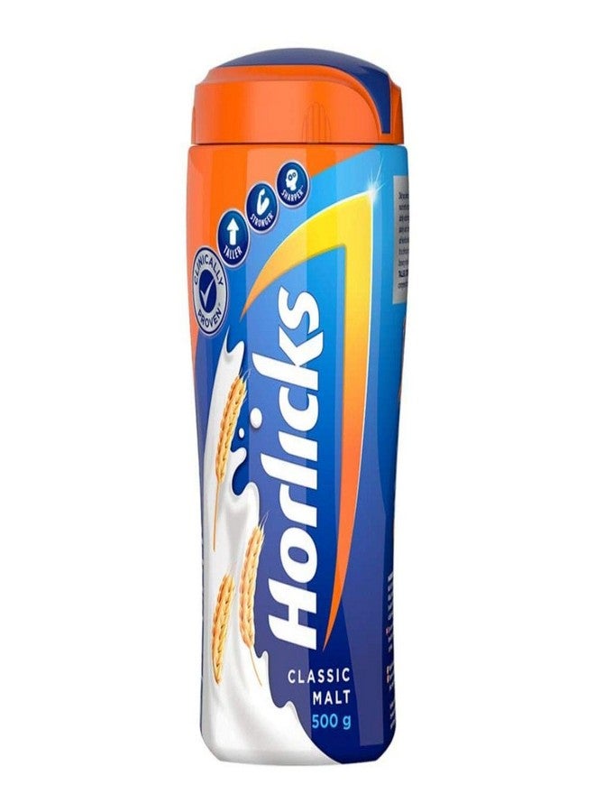 Horlicks Health & Nutrition Drink 500 g Jar, For immunity and 5 signs of growth (Classic Malt) - Image 1